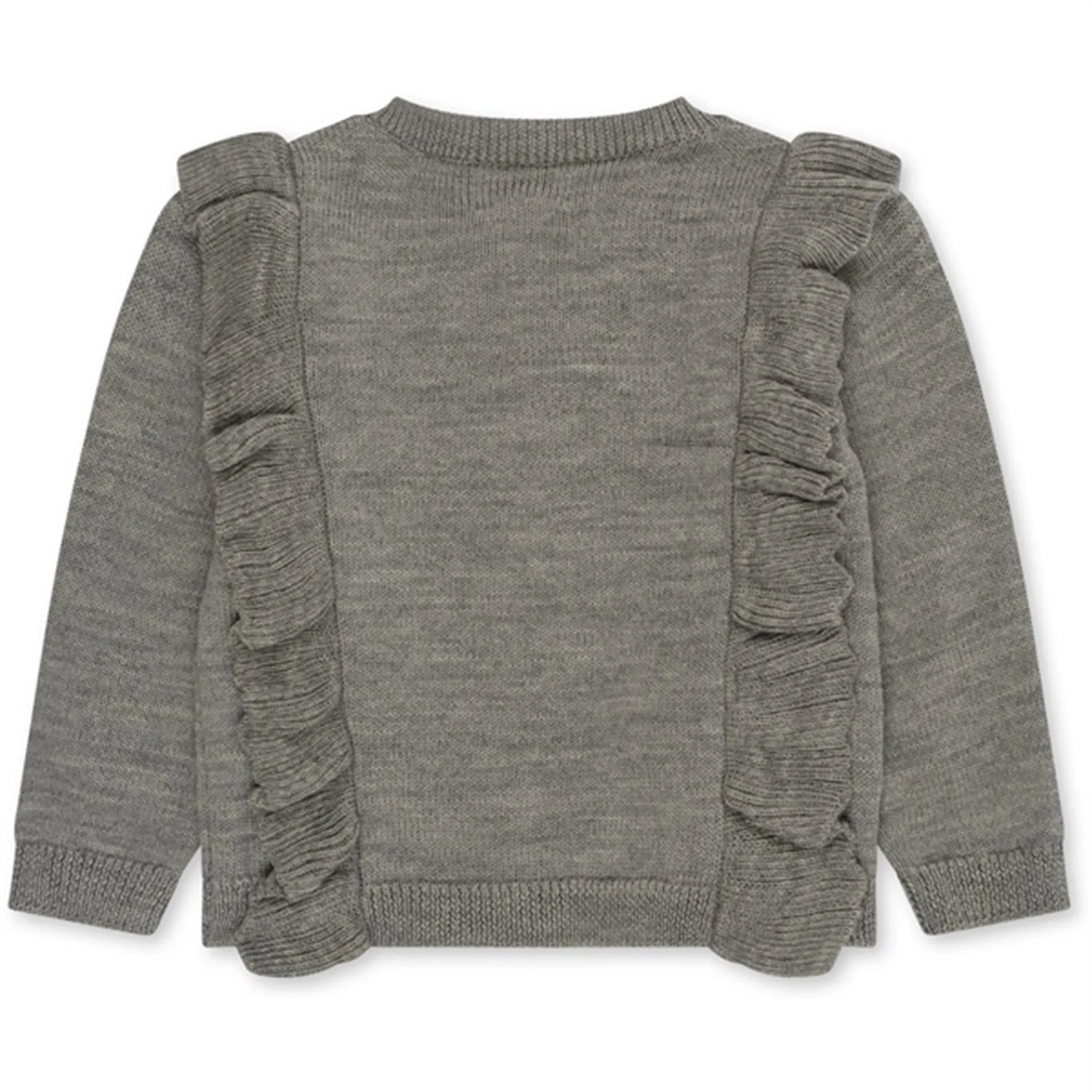 Konges Sløjd Grey Melange Fiol Frill Cardigan