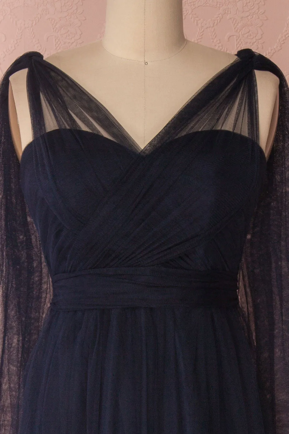 Linaya Navy | Tulle Polymorphous dress