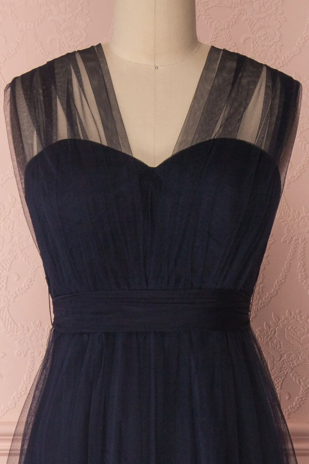 Linaya Navy | Tulle Polymorphous dress