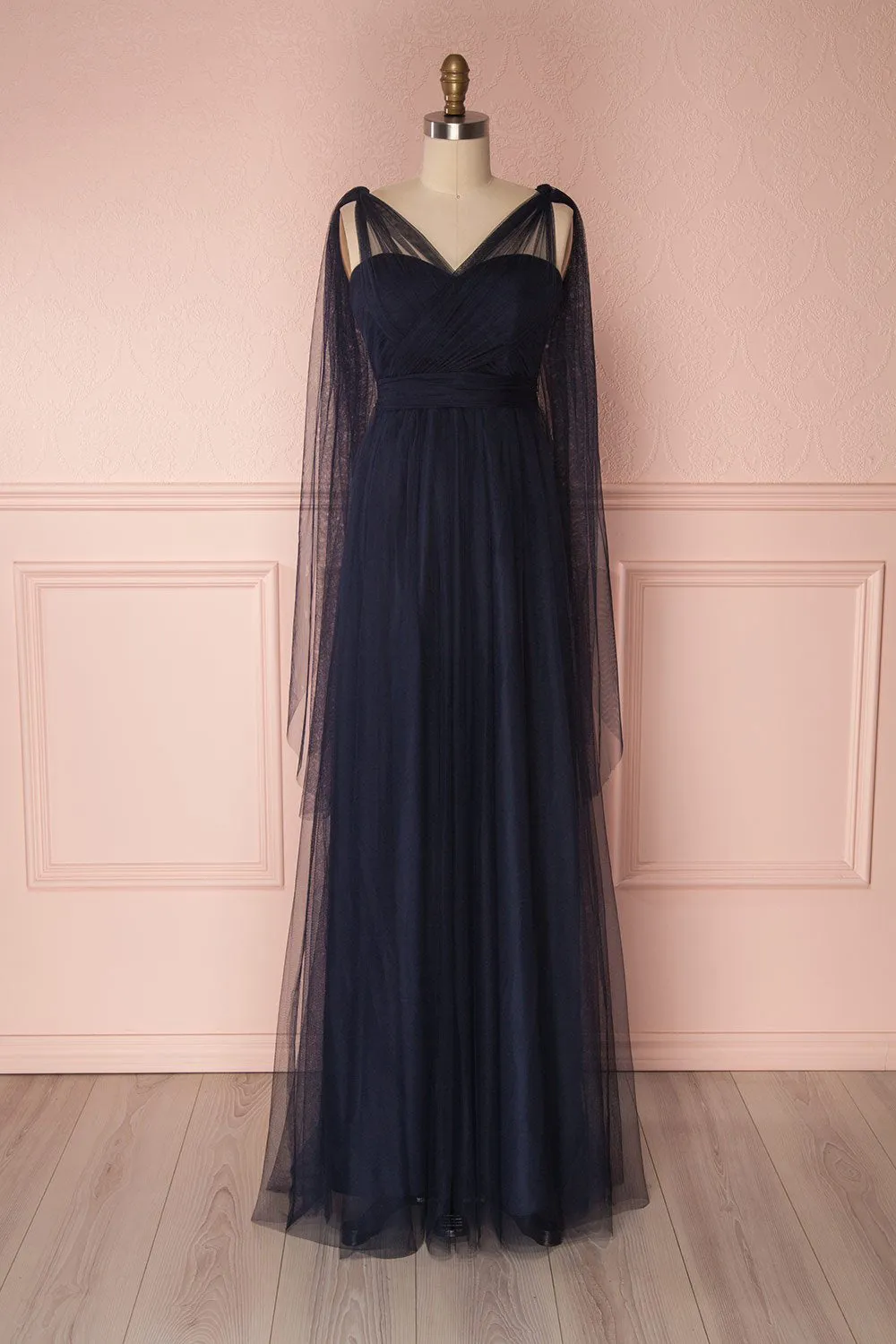 Linaya Navy | Tulle Polymorphous dress