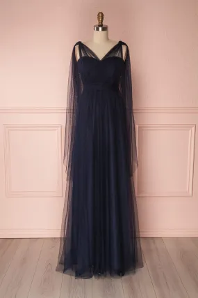 Linaya Navy | Tulle Polymorphous dress