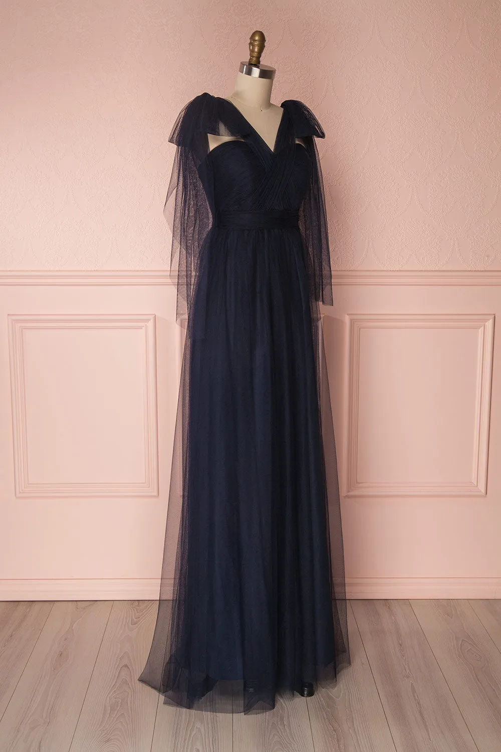 Linaya Navy | Tulle Polymorphous dress