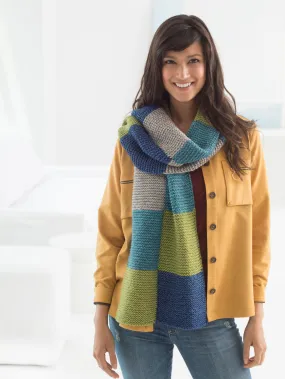 Loom Knit Colorblock Scarf - Version 2