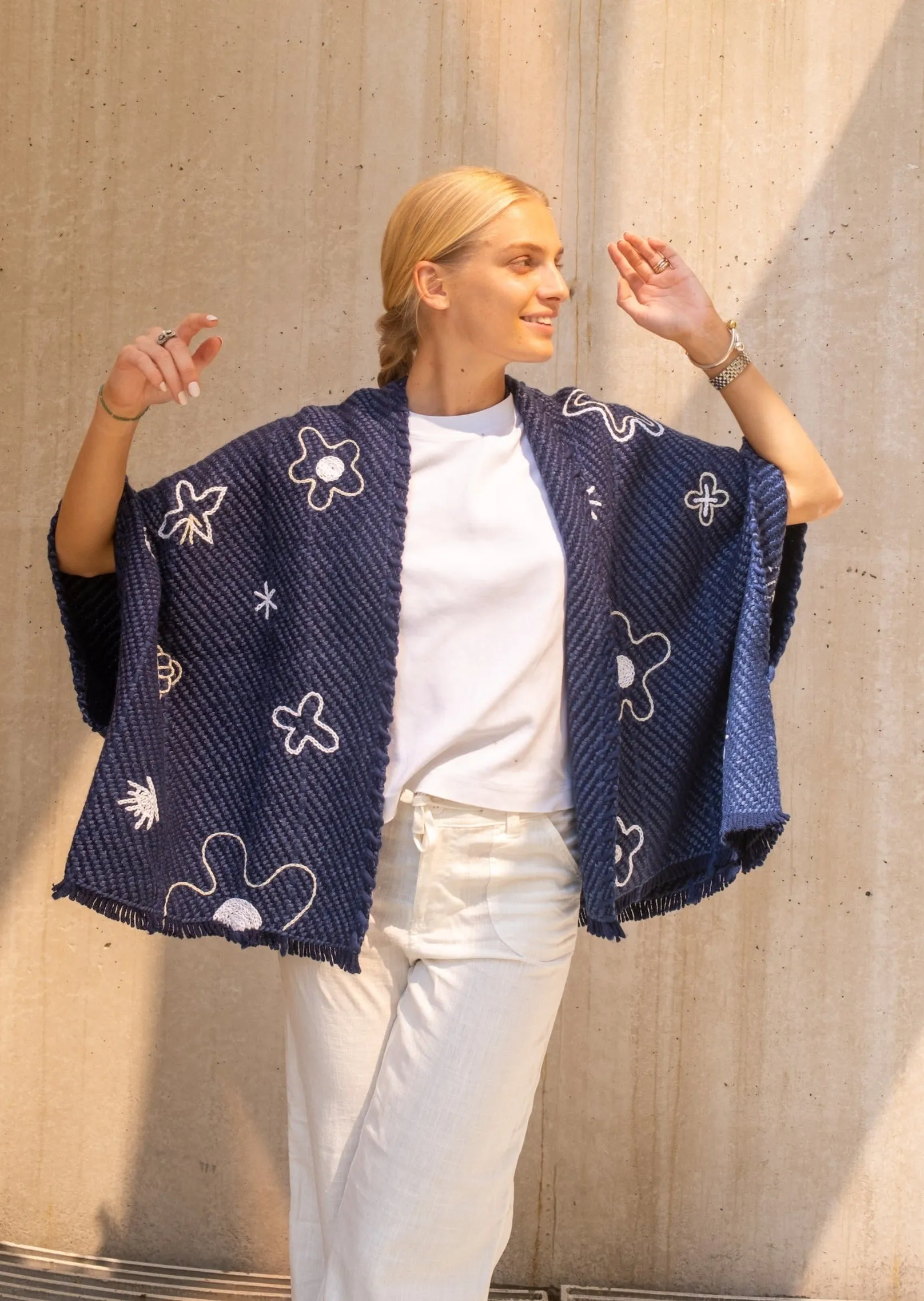 Lose Cardigan Bella, Mon Jardin - Ibiza Salt, Navy