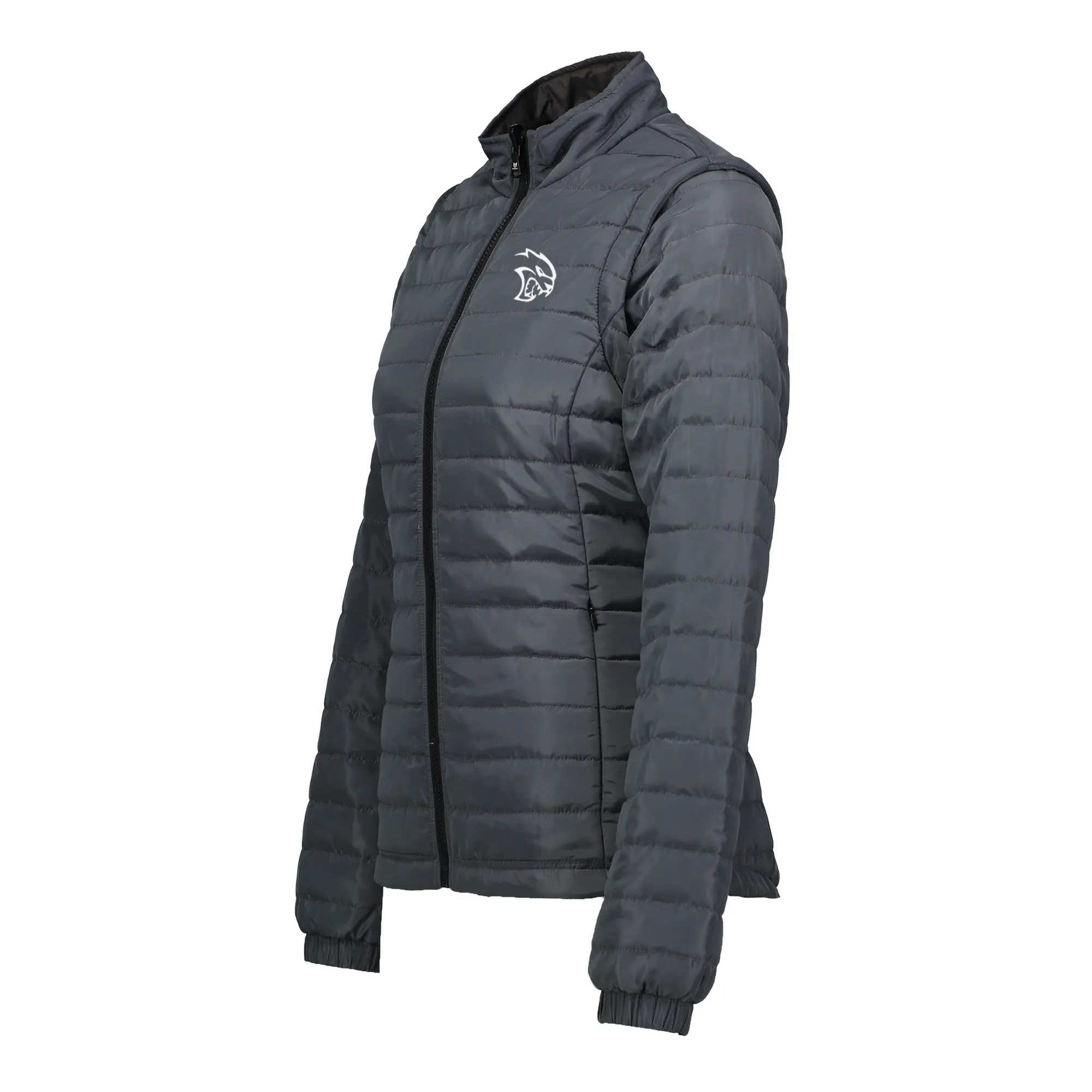 Marwin Sports Dodge Hellcat Puffer Women's Jacket - Gray