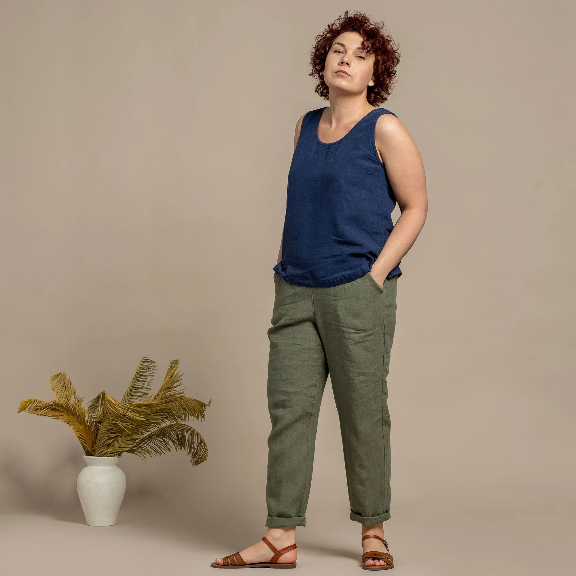 MENIQUE 100% Linen Pants Dakota