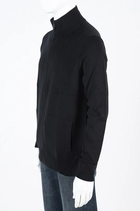 Men's Black Sweater Cardigan