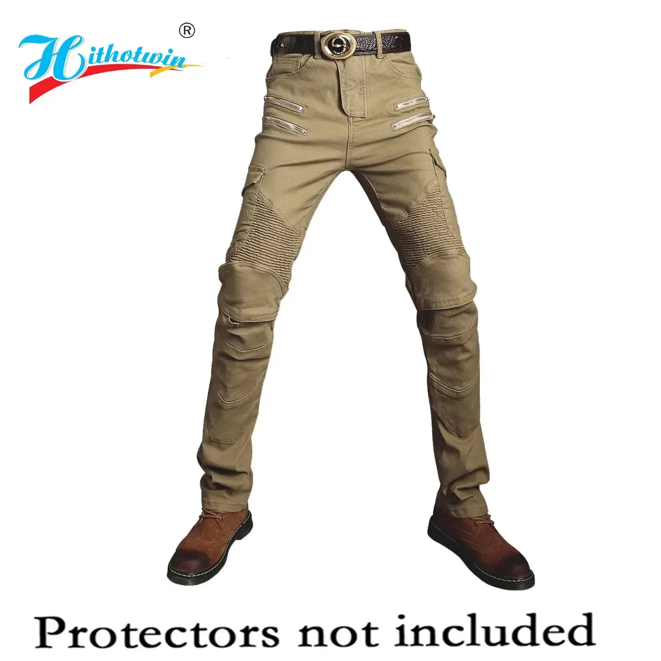 Men's Khaki Motorcycle Pants, Black Men Motor Jeans Zipper Protective Gear Blue Motorbike Trousers Motocross Pants Moto Pant