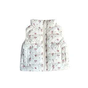 Mini Floral Cream Puffer Vest