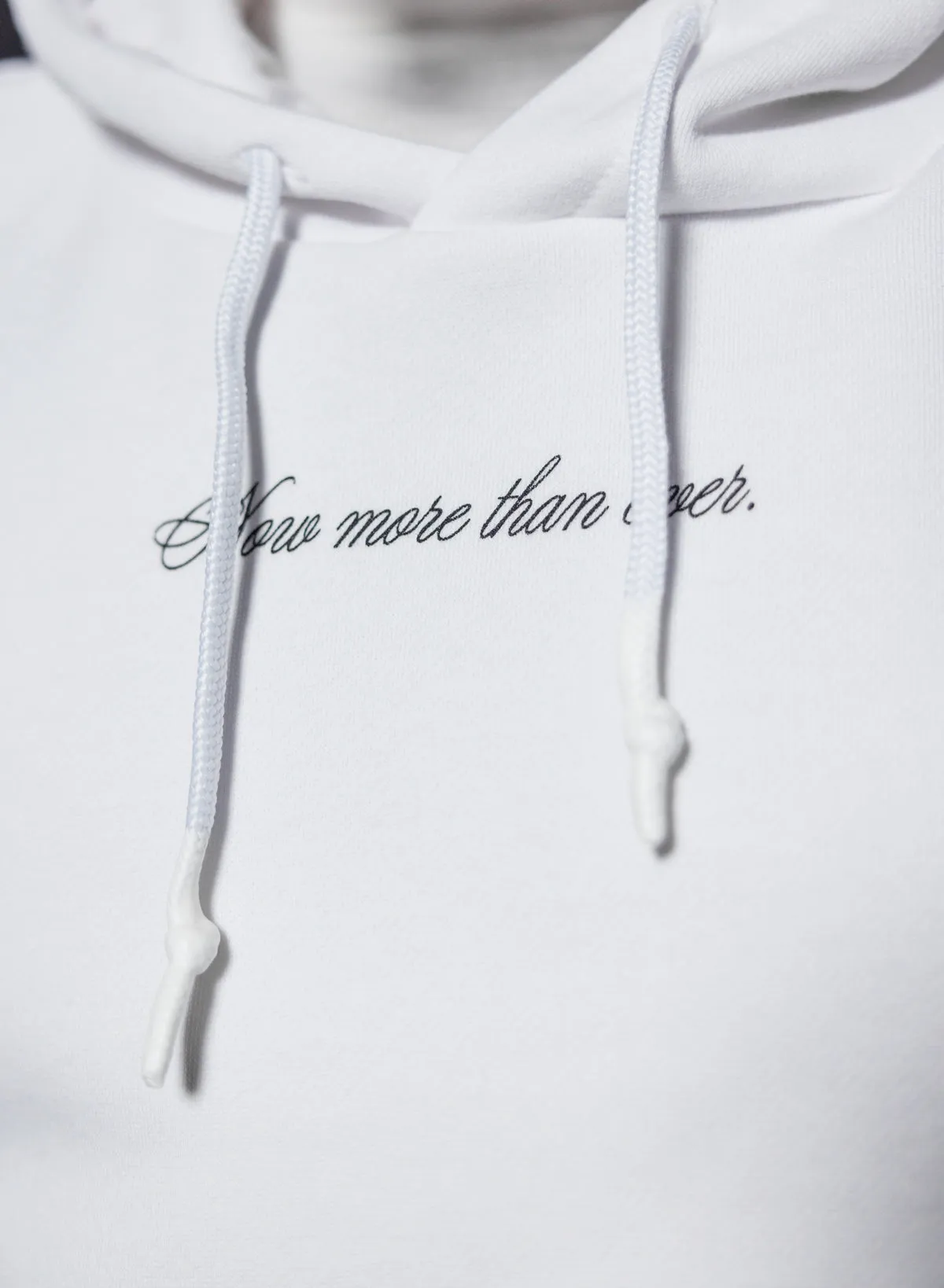 MORE THAN EVER SLEEVELESS HOODIE - WHITE