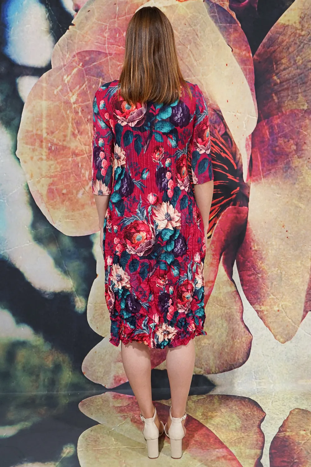 Nancy Pleated Dress - Blooming Love