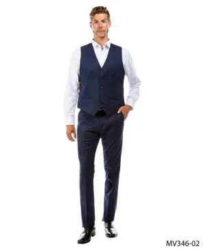 Navy Suit Separates Solid Men's Vests