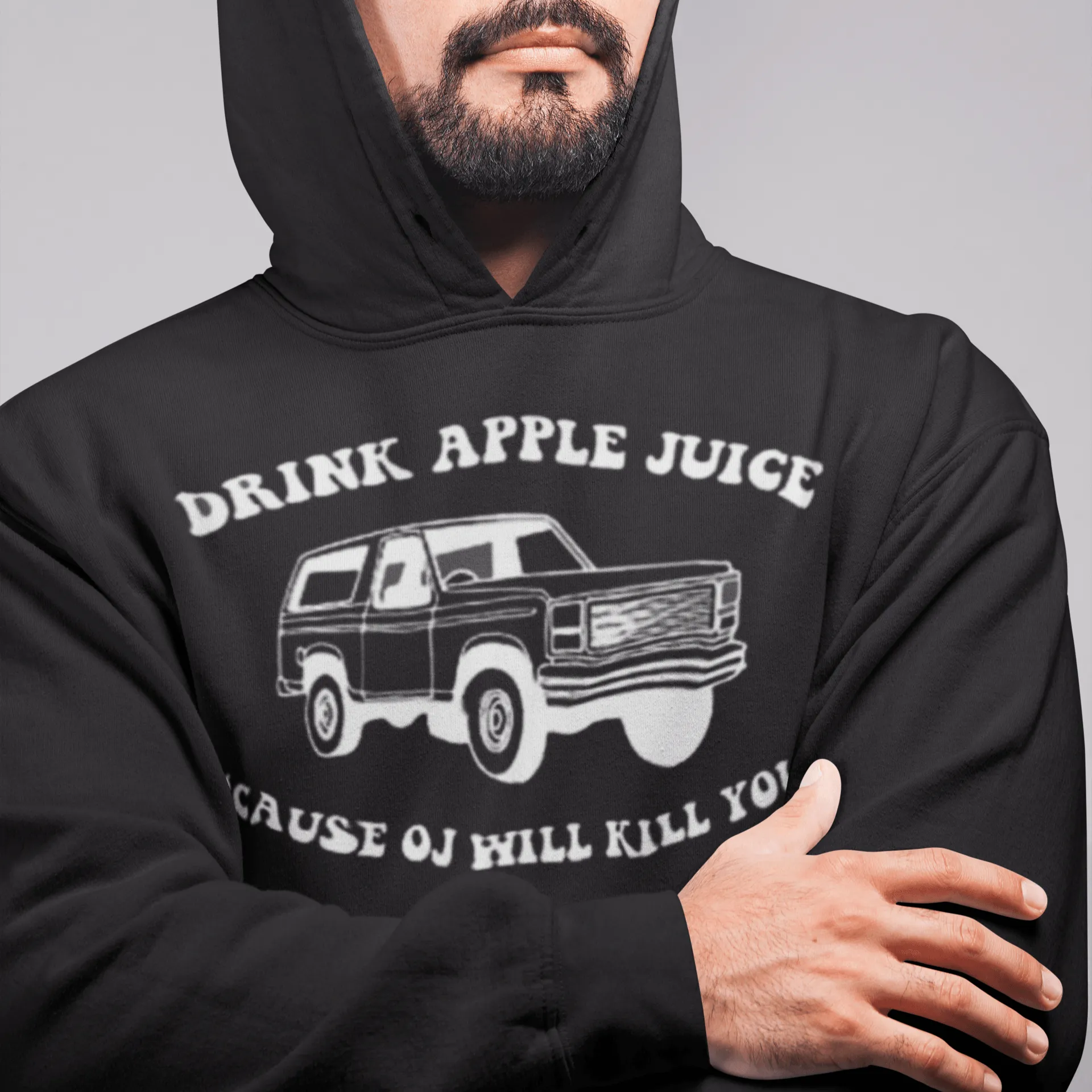 O.J Hoodie Drink Apple Juice becaus O.J. Can Kill you Top Koala Pullover