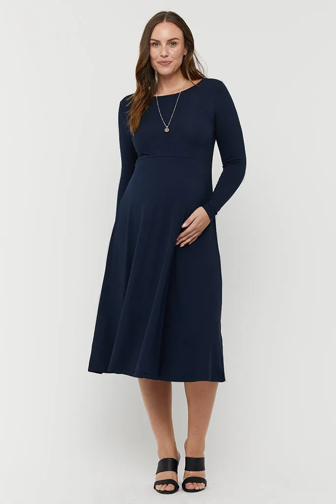 Olivia Maternity Dress - Dark Navy