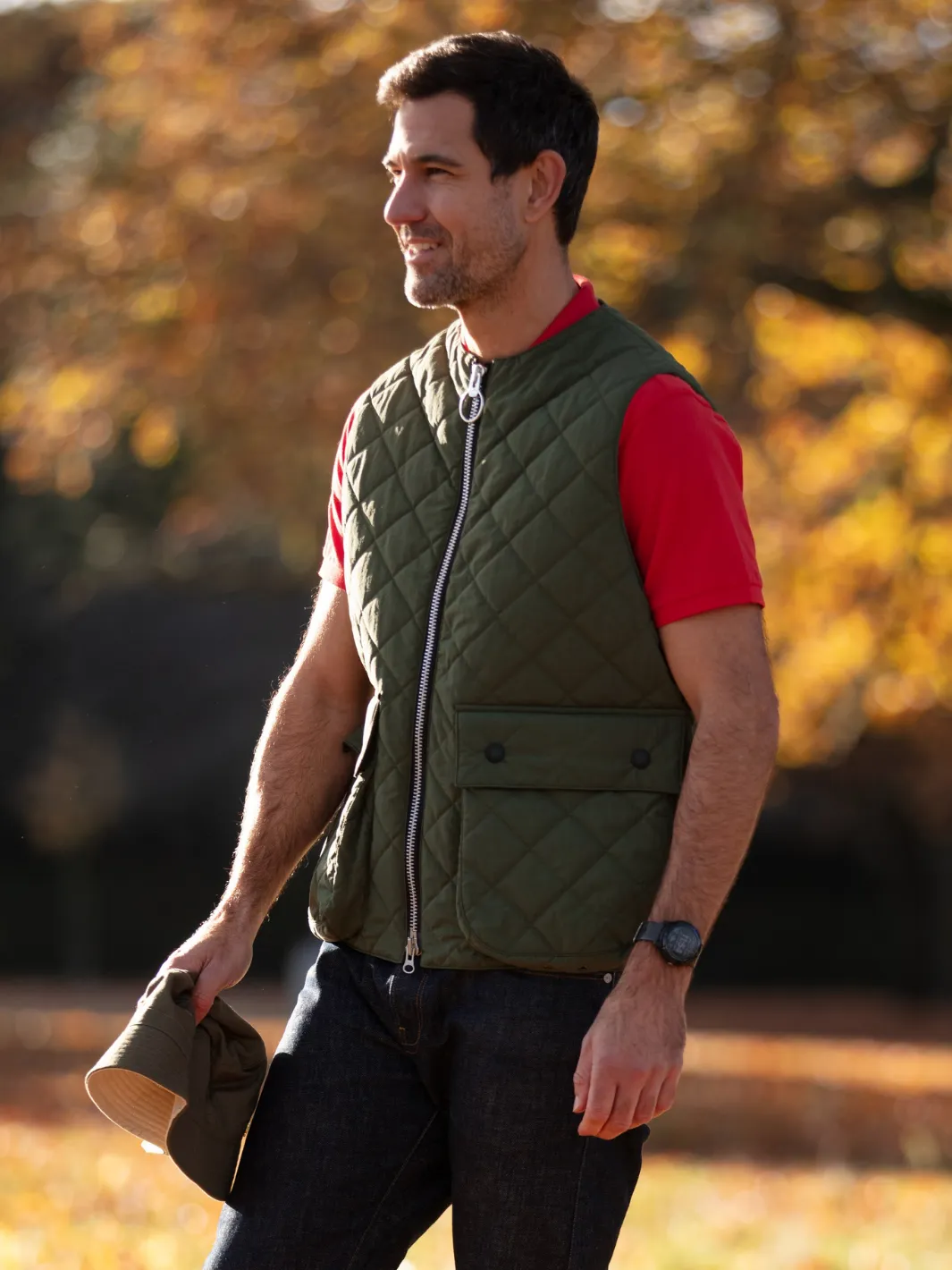 Padded Vest - Olive