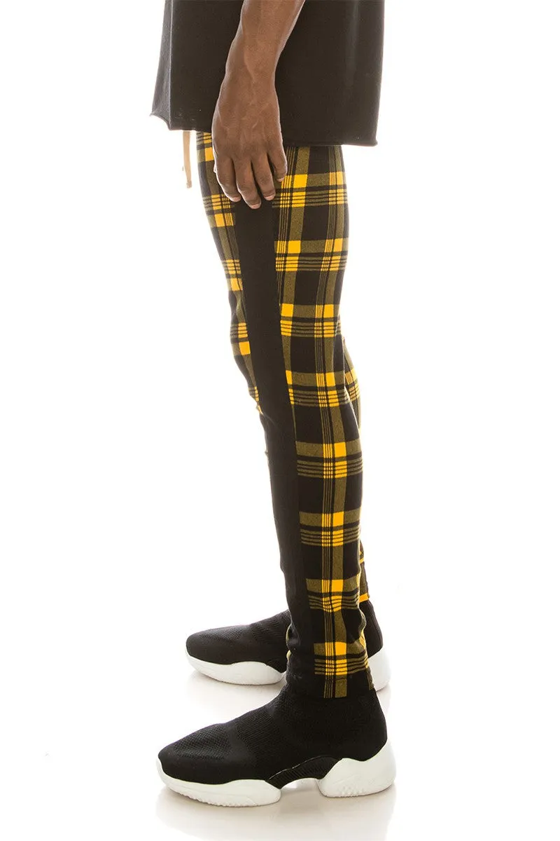 Plaid Pants - Gold