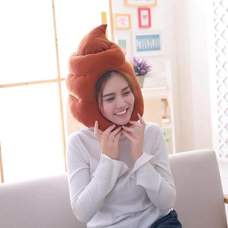 Poop Head Plush Pillow