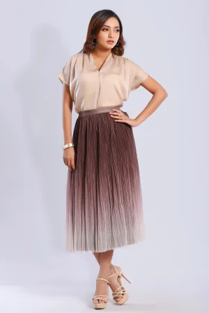 Premium Pleated Ombre Skirt