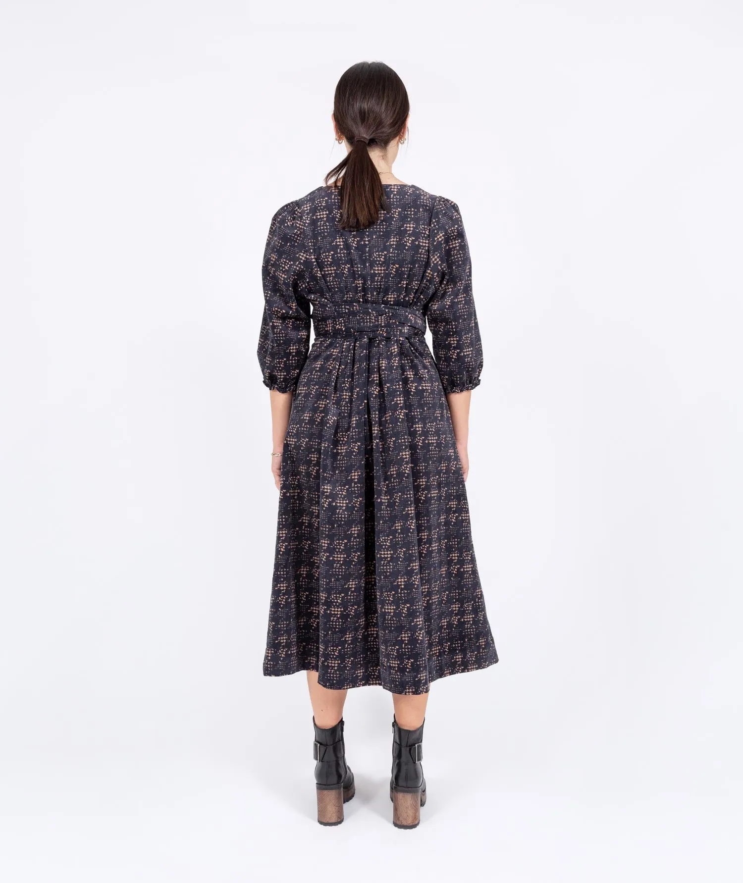 Printed Corduroy Dress