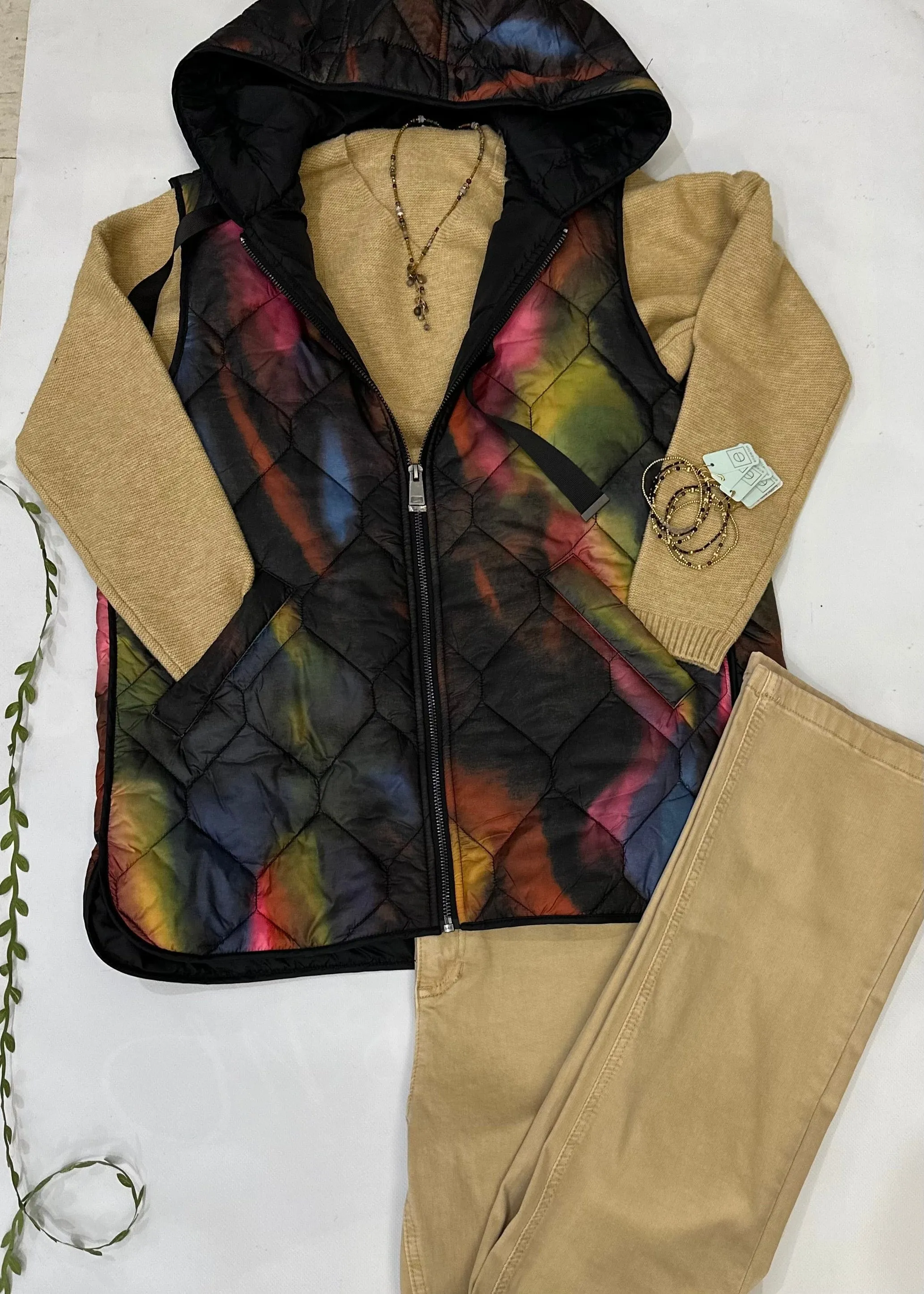 Printed Quilted Vest