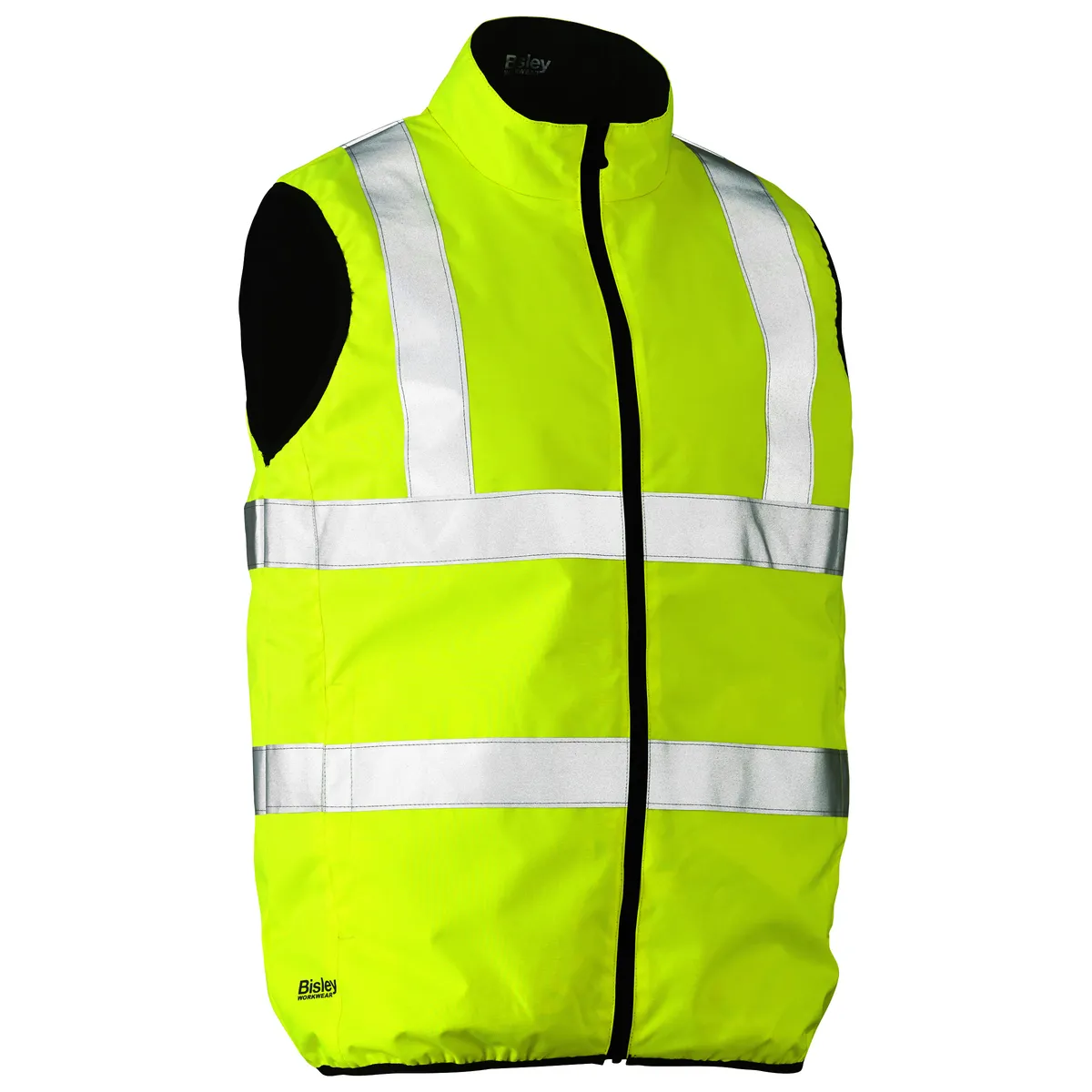 Protective Industrial Products Hi-Viz Yellow Bisley® Polyester/Polyurethane/Taffeta Reversible Insulated Vest