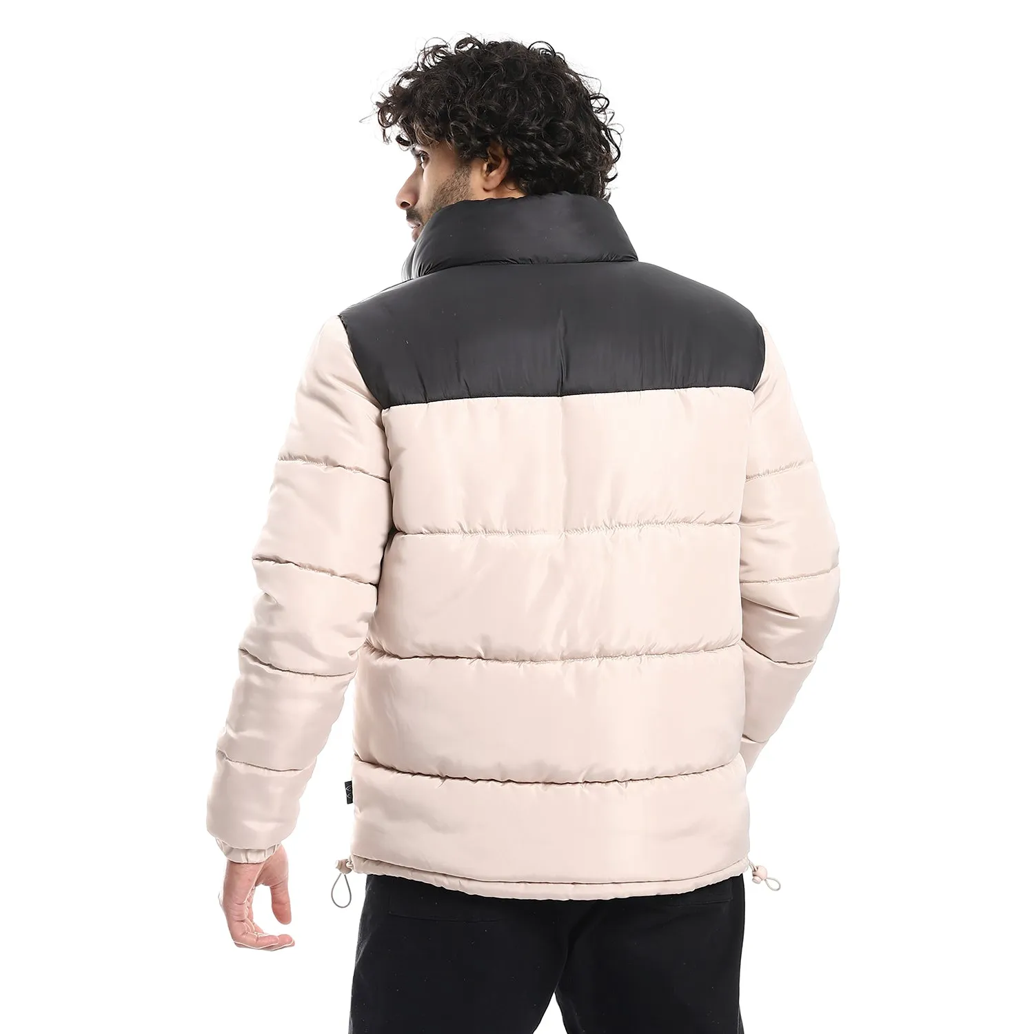 Quilted Pattern Puffer Jacket - Pavone