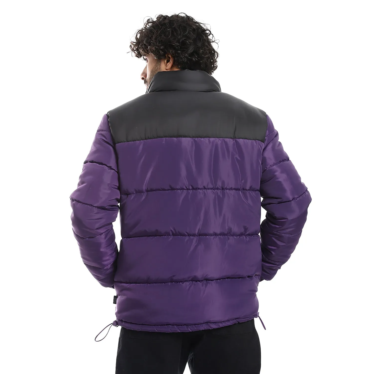 Quilted Pattern Puffer Jacket - Pavone