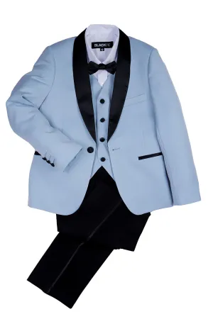 "London" Kids Powder Blue Tuxedo (5-Piece Set)