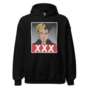 Rap Artist Hoodie Triple X Showing Gratitude Blended Cotton Midweight Unisex Pullover