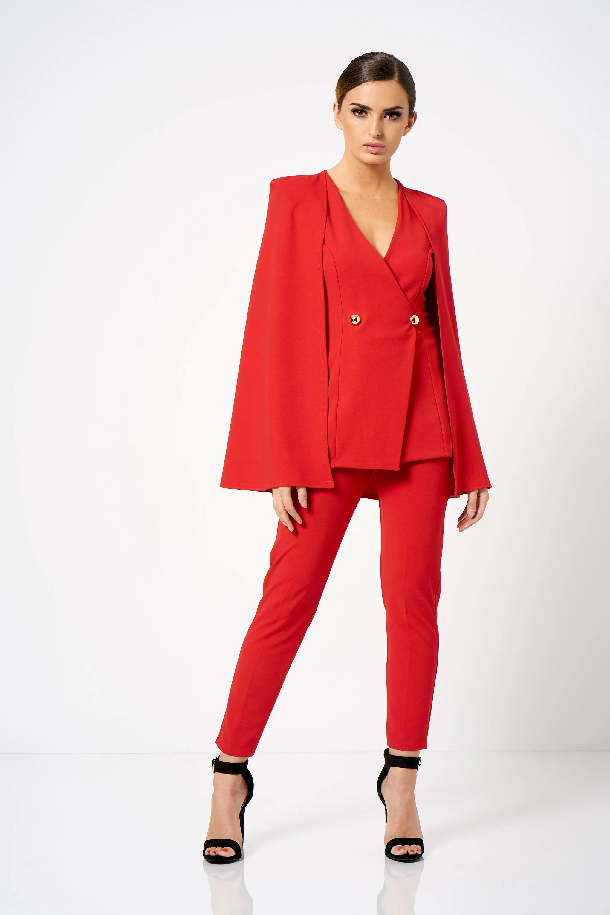 Red Tailored Co-ord Trousers