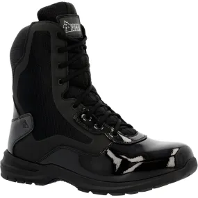 Rocky Cadet 8" Other Men's Side Zip Public Service Boots Rkd0103 In Black