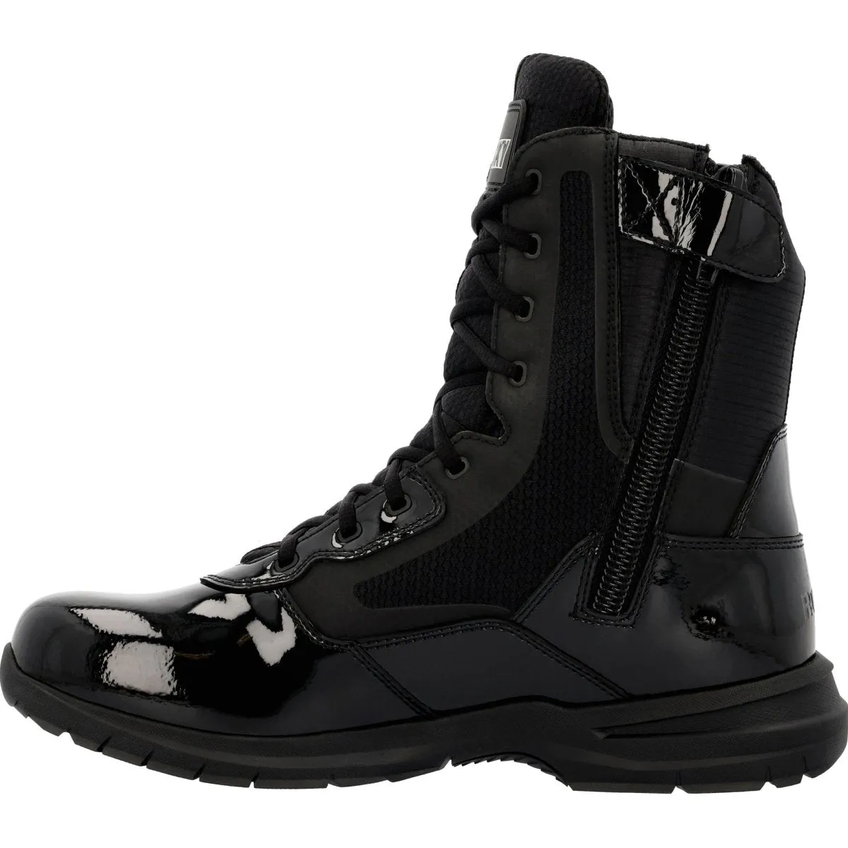 Rocky Cadet 8" Other Men's Side Zip Public Service Boots Rkd0103 In Black