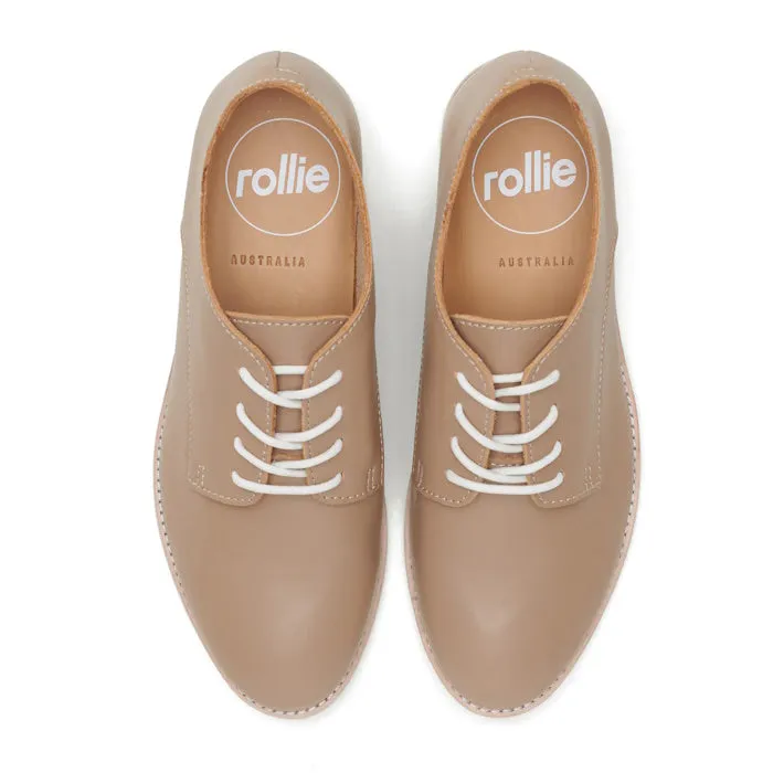 Rollie Womens Derby Super Soft Latte Leather Shoe