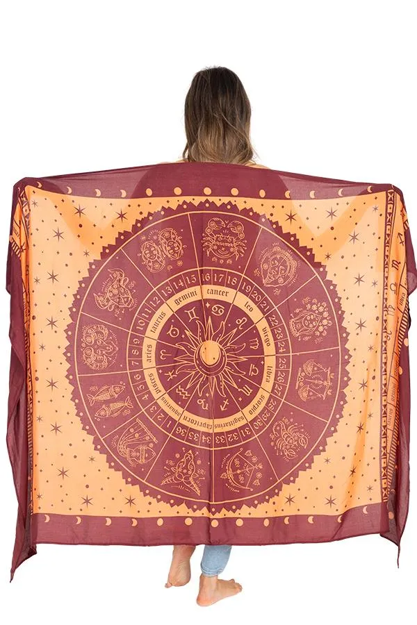 Starry Zodiac Travel Scarf