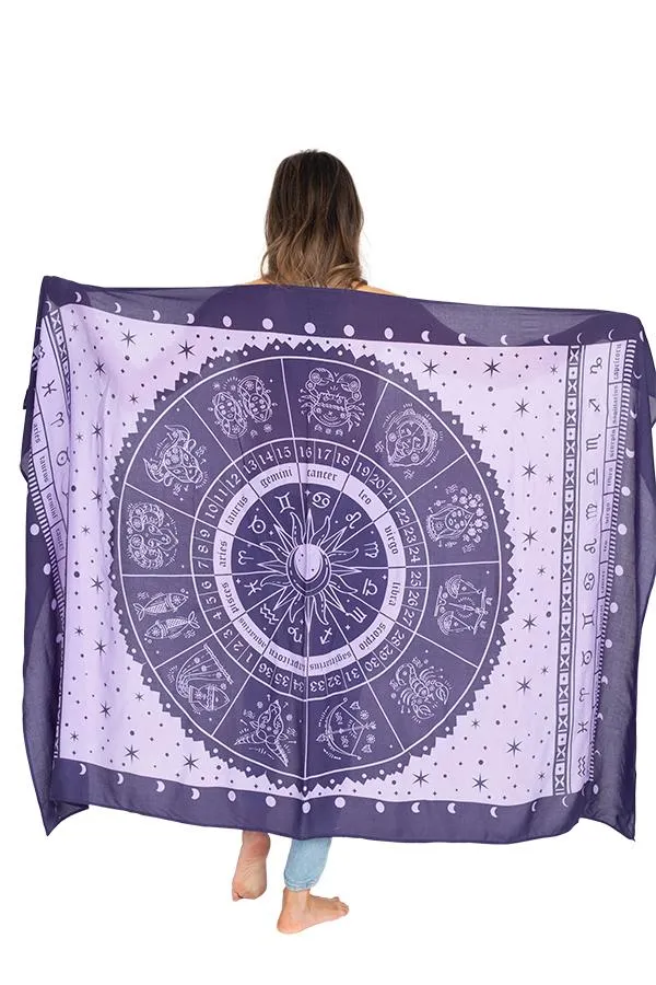 Starry Zodiac Travel Scarf