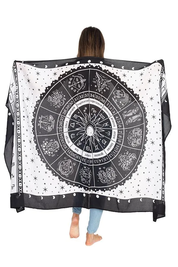 Starry Zodiac Travel Scarf