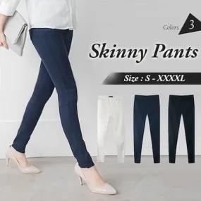 STRETCHY-KNIT SKINNY PANTS