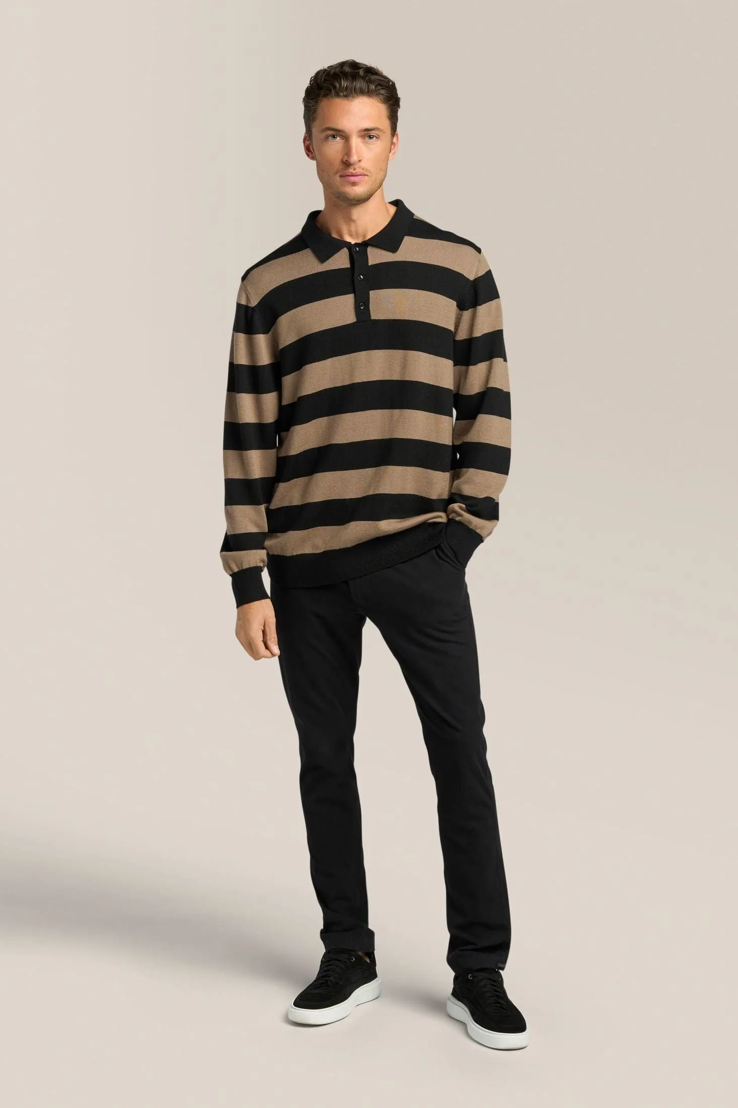 Striped Polo | Merino Wool