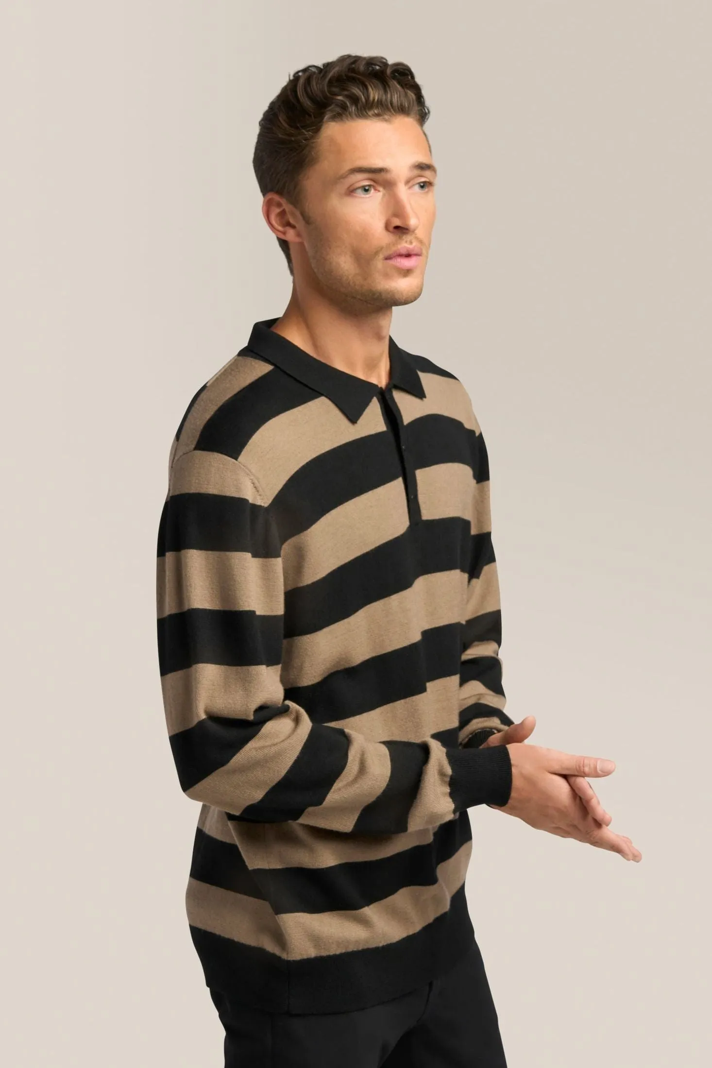 Striped Polo | Merino Wool