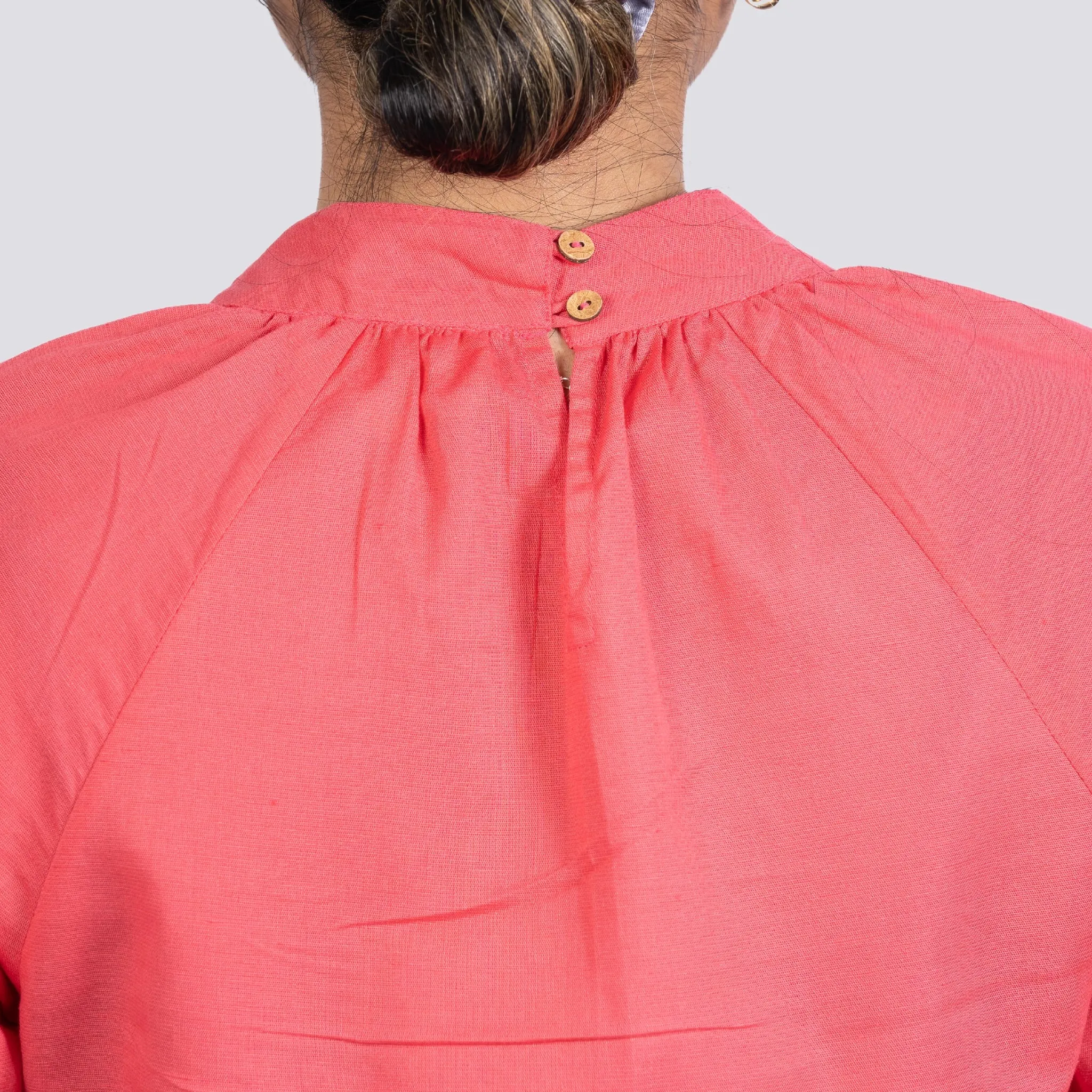 Sustainable Style Staple: Fuchsia High Neck Top