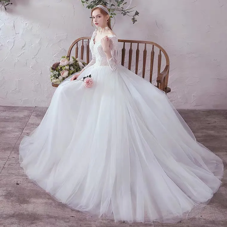 The Adrienne Wedding Bridal Long Sleeves Gown