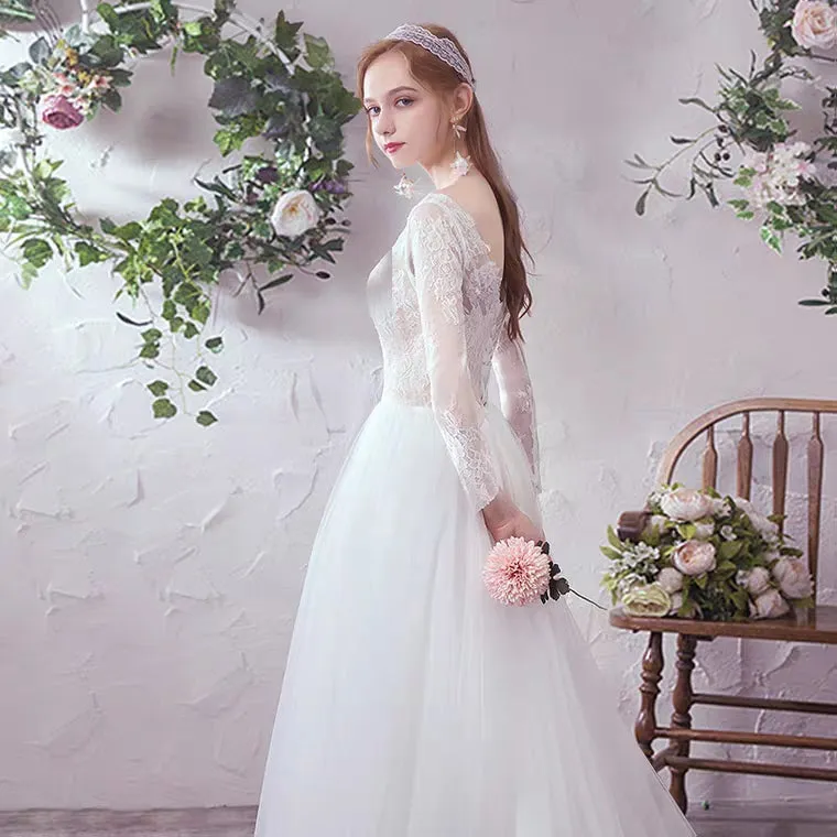 The Adrienne Wedding Bridal Long Sleeves Gown