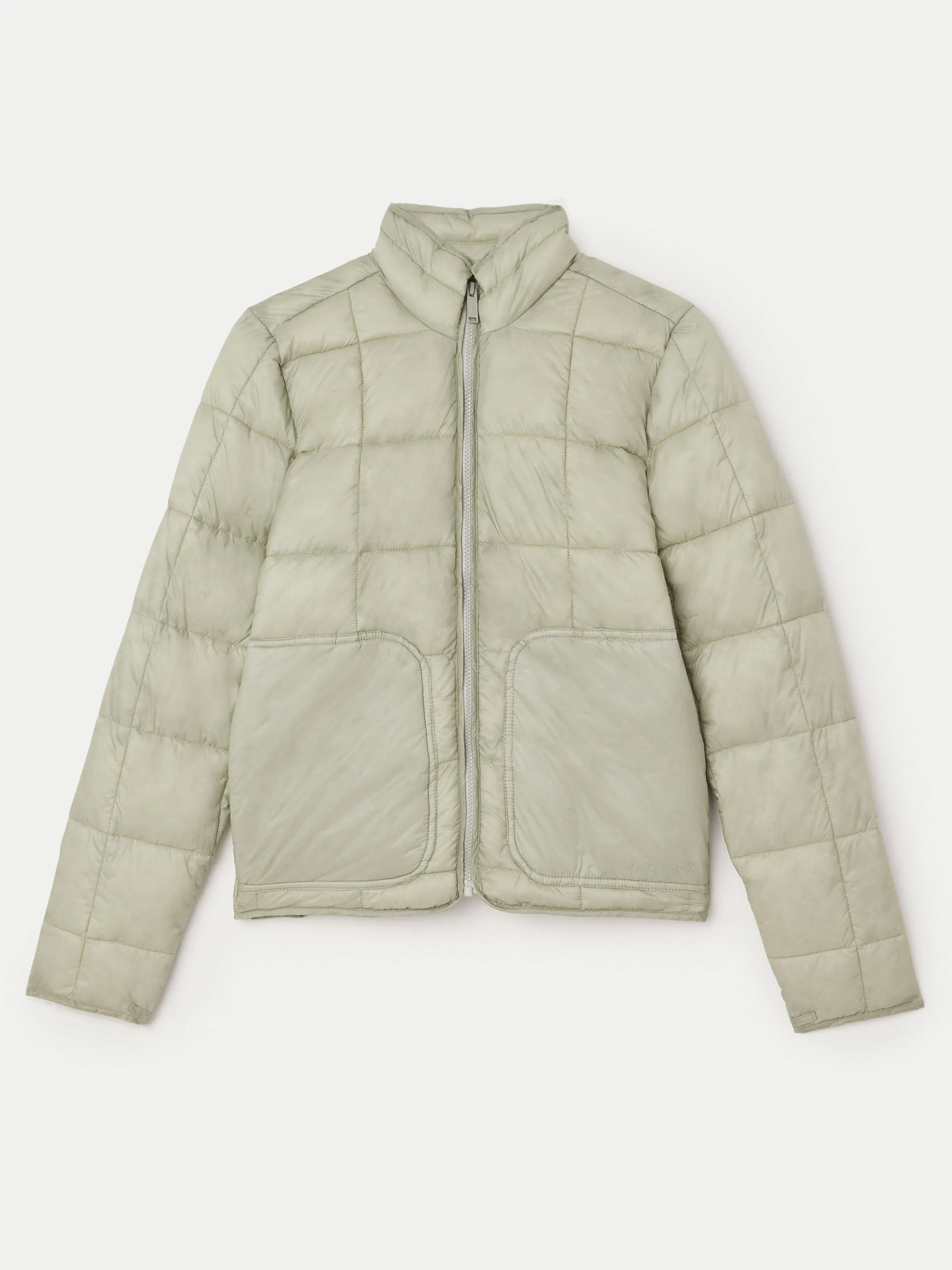 The Aero Packable Puffer Jacket in Stone Grey