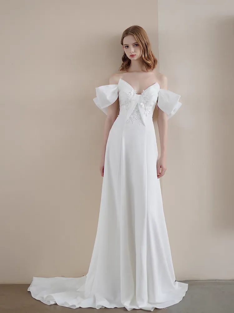 The Amerstyn Wedding Bridal Off Shoulder Gown