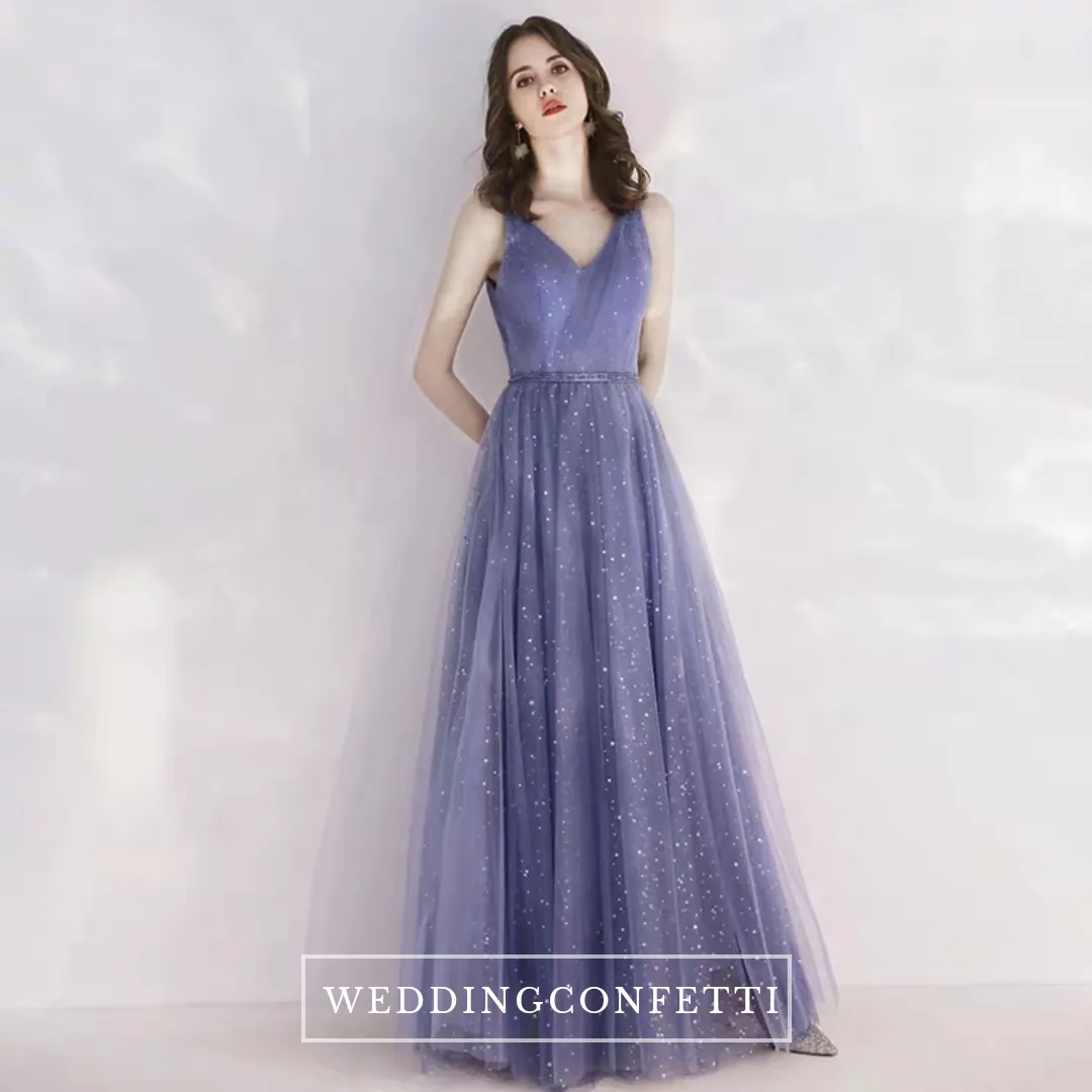 The Canopus Blue Sleeveless Star Gown