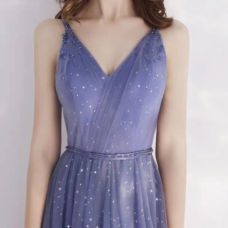 The Canopus Blue Sleeveless Star Gown