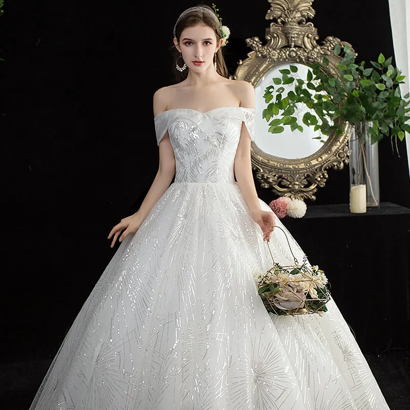 The Delaine Wedding Bridal Off Shoulder Gown