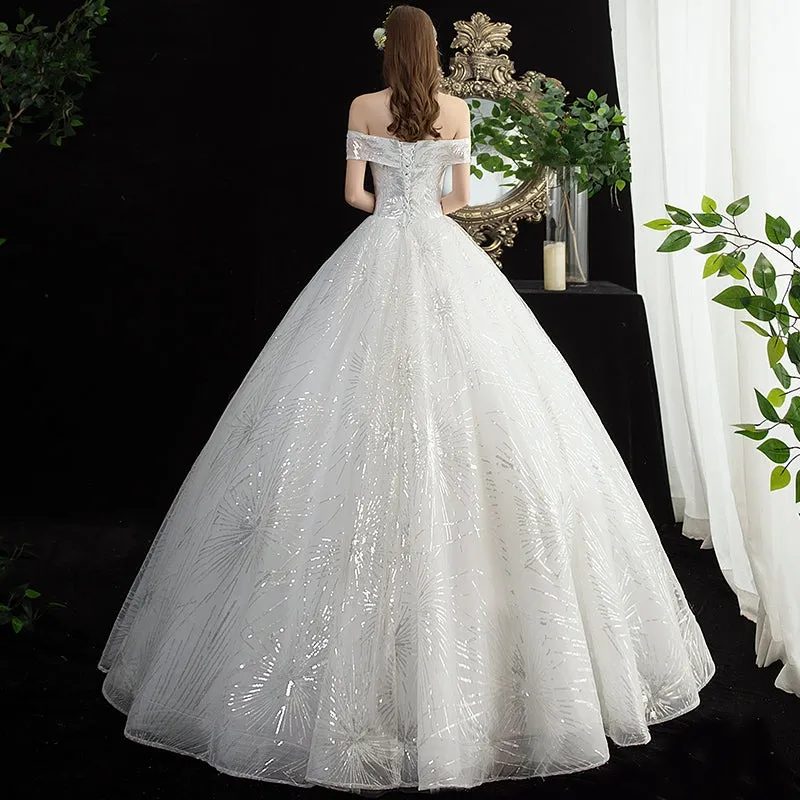 The Delaine Wedding Bridal Off Shoulder Gown