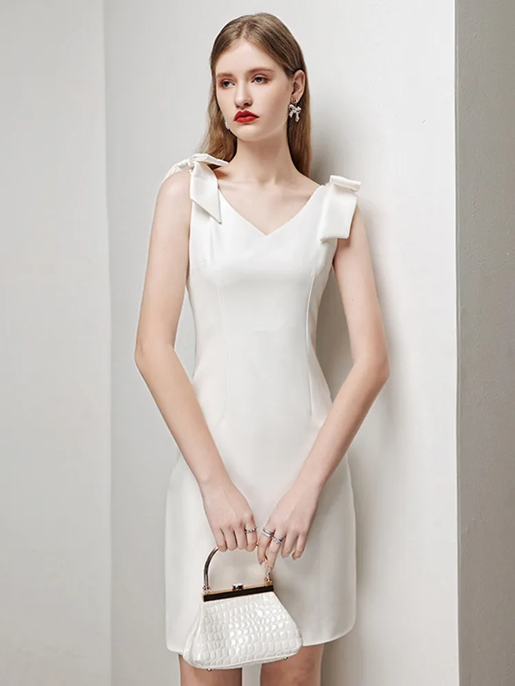 The Estee White Sleeveless Dress