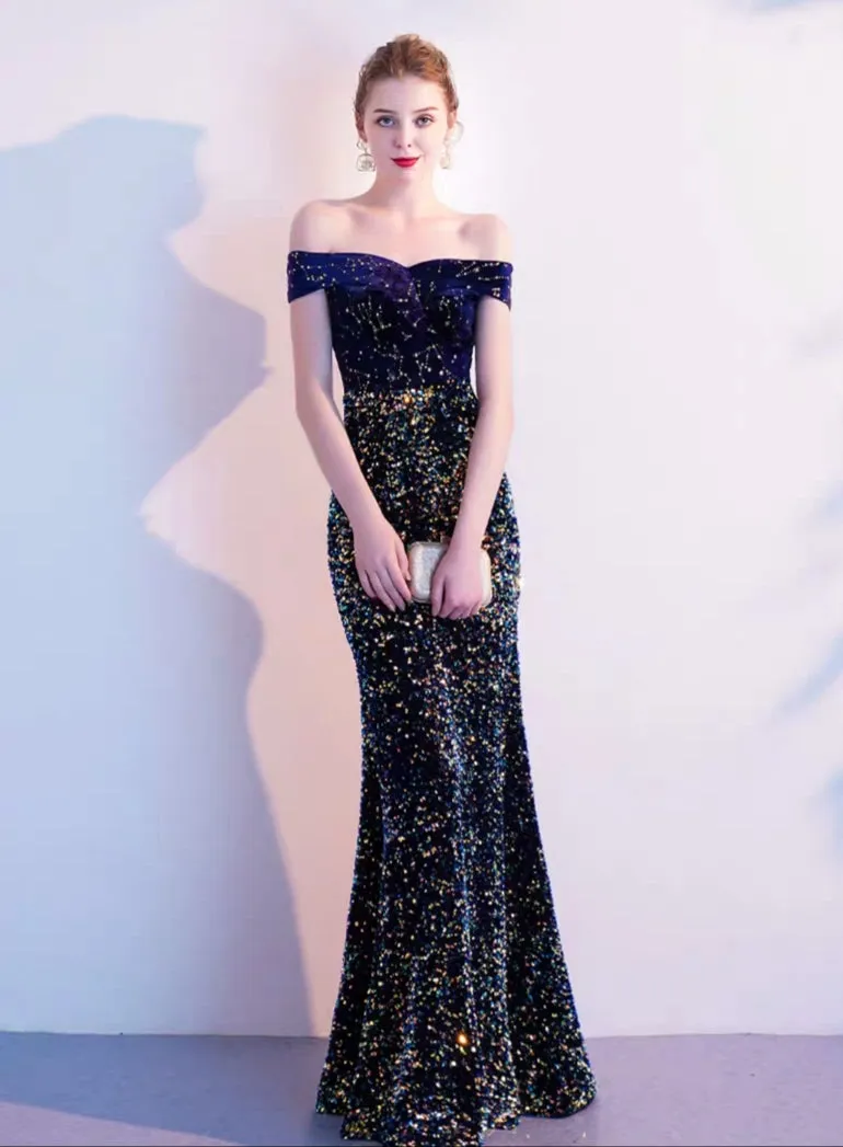 The Etsy Off Shoulder Glitter Gown